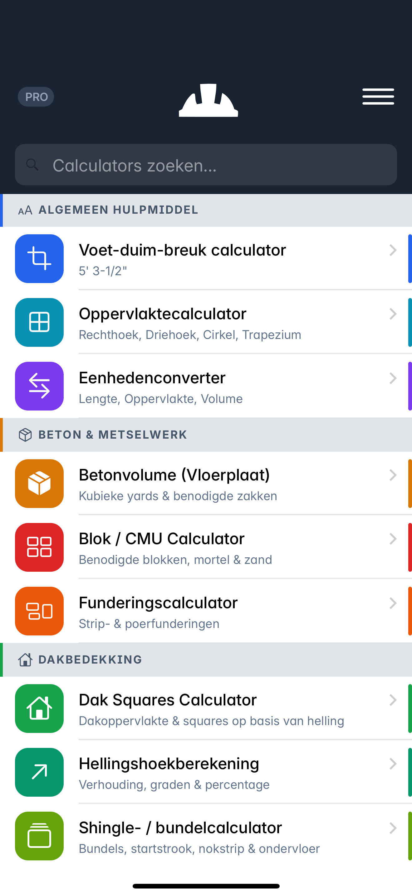 Helike: Bouwcalculator